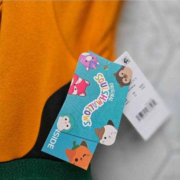 New Squishmallows Girls Kids Halloween Dress with Hood Orange Black - Picture 7 of 12